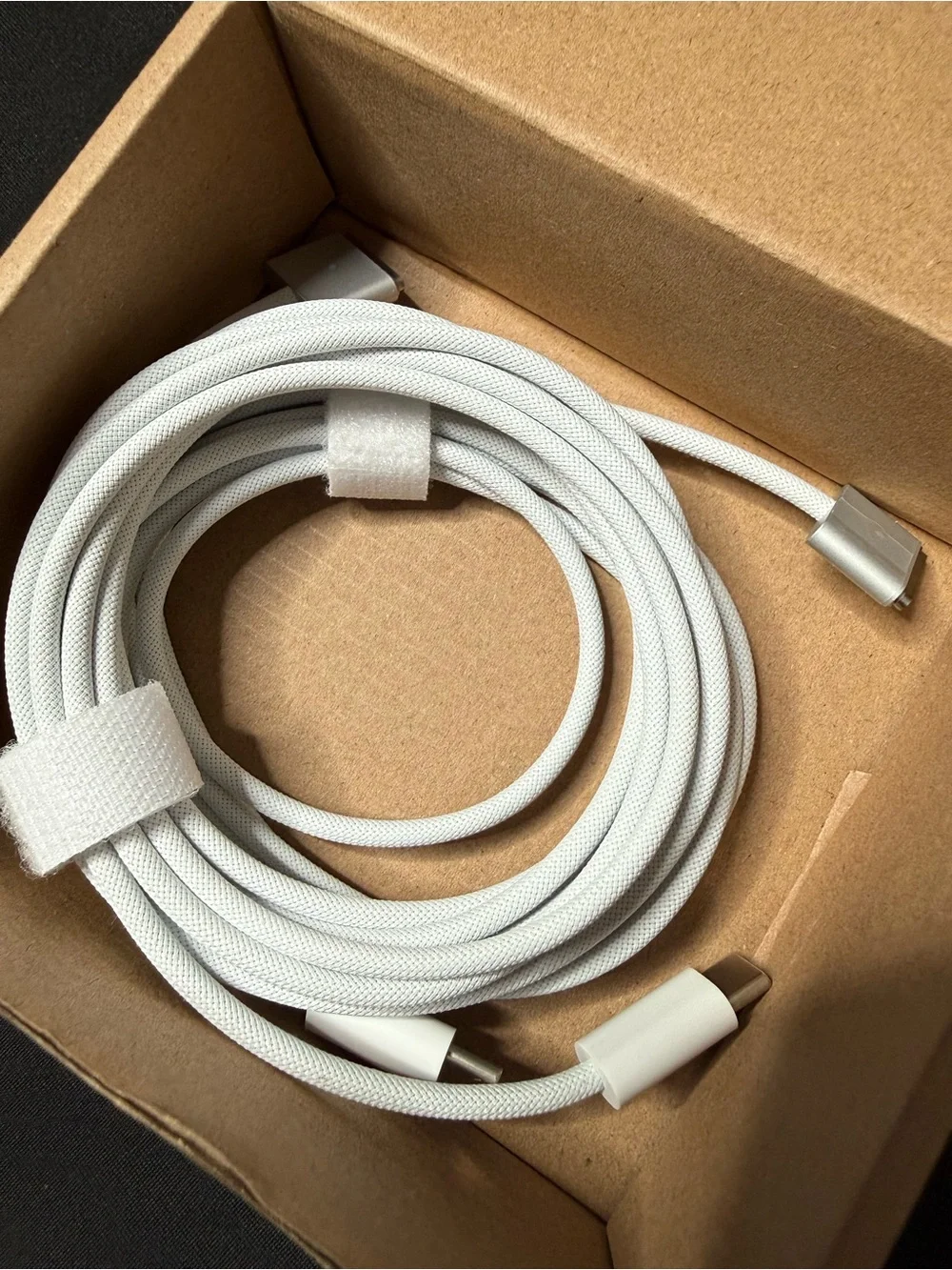 (2) Power Charger for Apple MacBook, White USB-C Cable. New